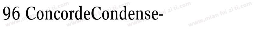 96 ConcordeCondense字体转换